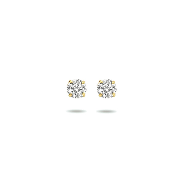 9k Goud Zirkonia Oorknop