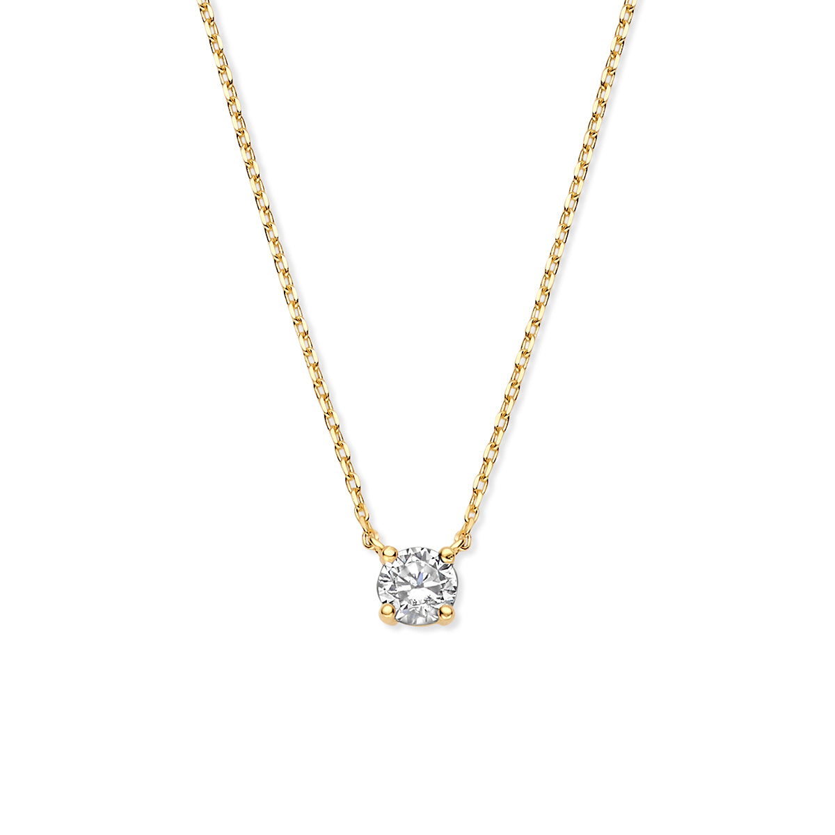 9k Goud Zirkonia Collier 40-42-44cm
