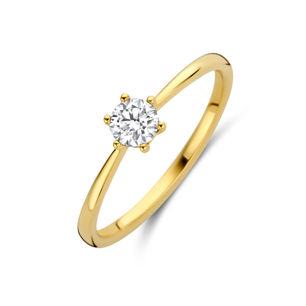 14k Goud Lab Diamant Ring 0.25ct