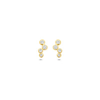 9k Goud Zirkonia Oorknop 9,5x4mm