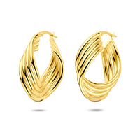Verguld Zilver Oorring 31,5x10mm