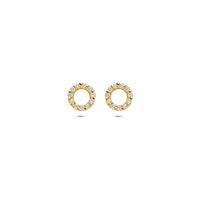 9k Goud Zirkonia Oorknop Ø6.5mm