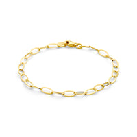 9k Goud Karabijnsluiting Armband 4mm