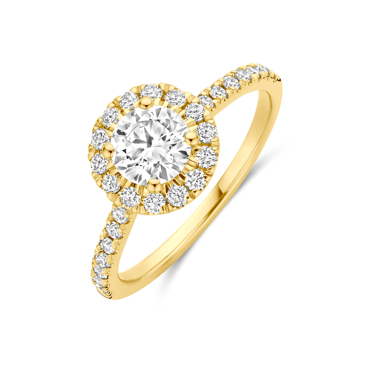 14k Goud Lab Diamant Ring 1.10ct