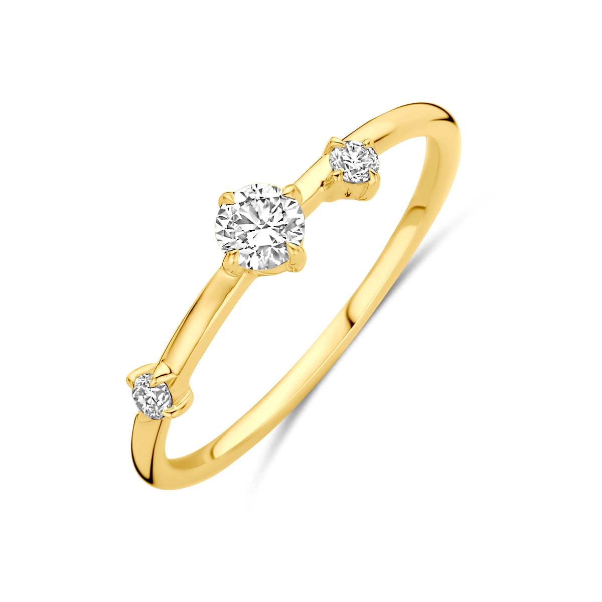 14k Goud Lab Diamant Ring 0.25ct
