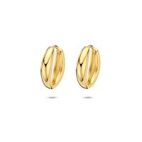 Verguld Zilver Klap Creool 14.5x3.5mm