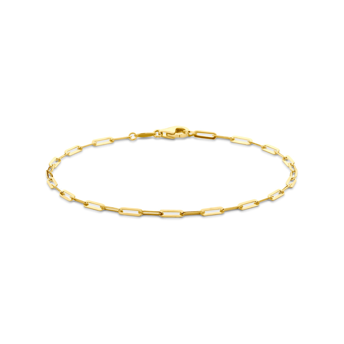 9k Goud Karabijnsluiting Armband 2.1mm