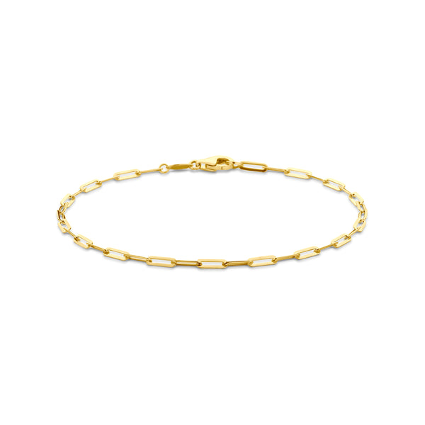 9k Goud Karabijnsluiting Armband 2.1mm