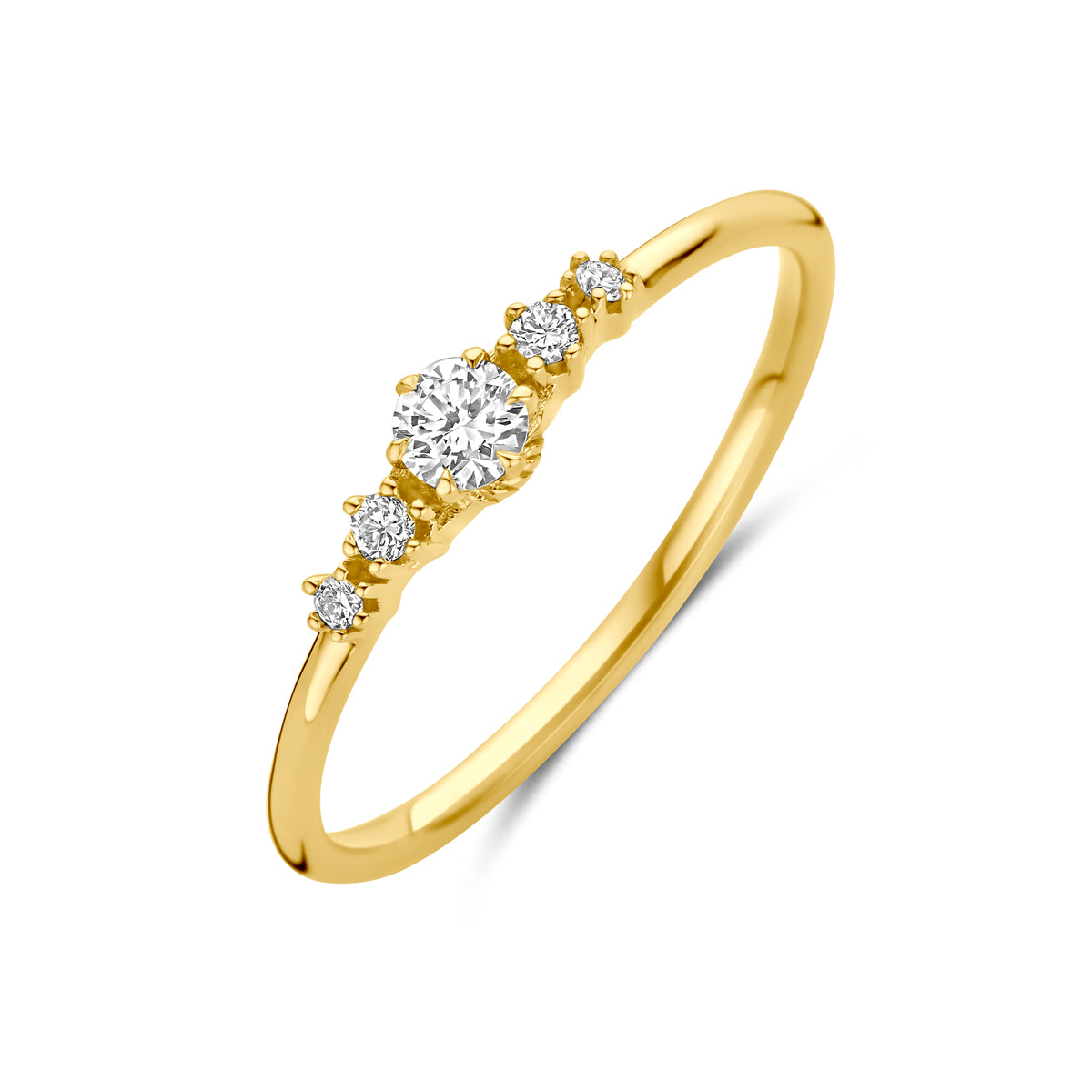14k Goud Lab Diamant Ring 0.20ct