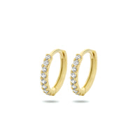 9k Goud Klap Creool 12.5x1.5mm