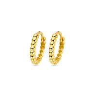 9k Goud Bolletjes Klap Creool 13.5x2mm