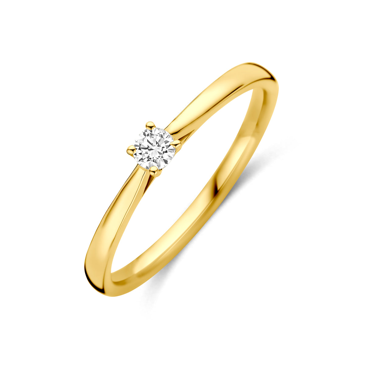 14k Goud Lab Diamant Ring 0.10ct