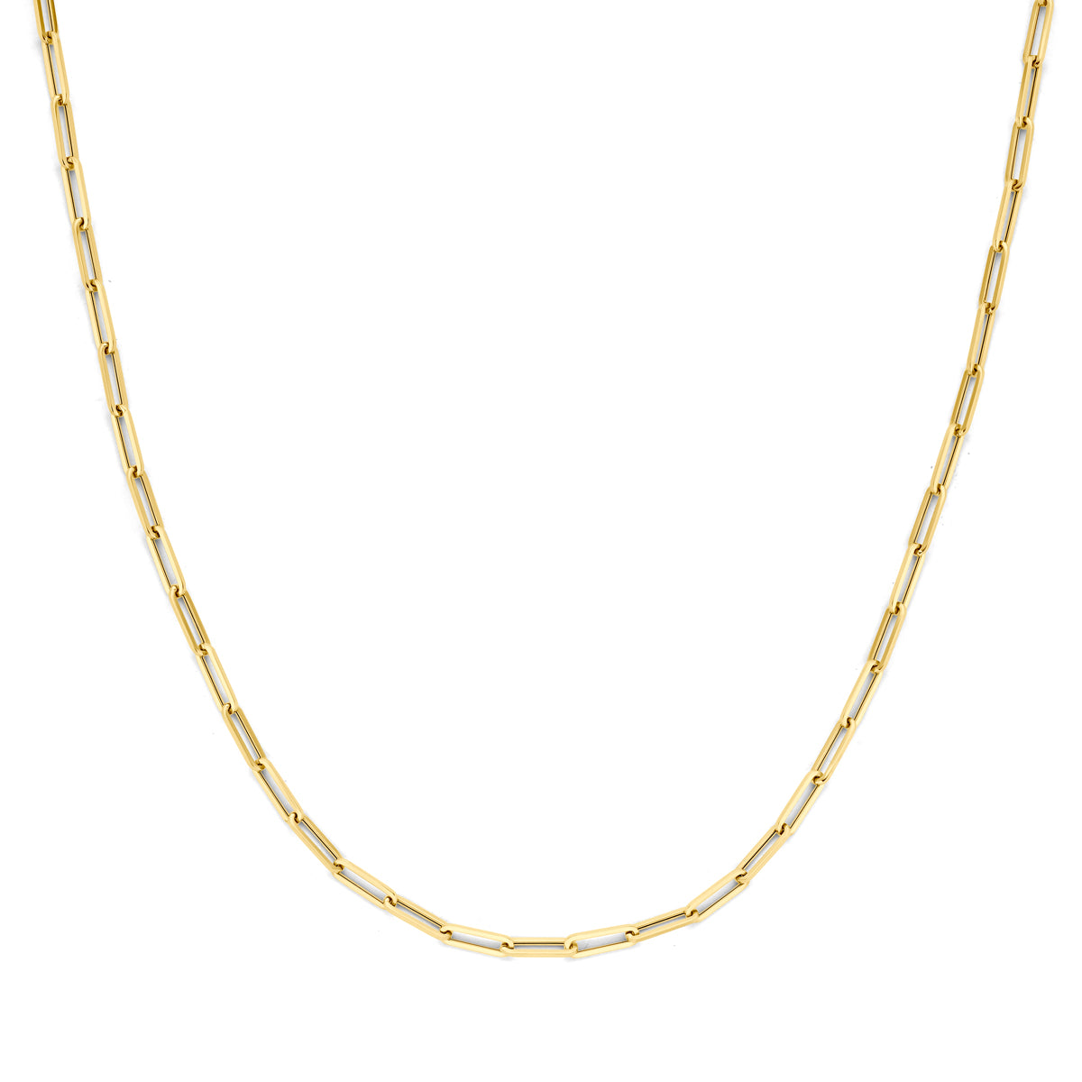 9k Goud Karabijnsluiting Paperclip Collier 3.0mm