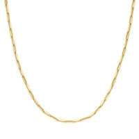 9k Goud Karabijnsluiting Paperclip Collier 3.0mm