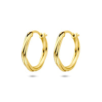 Verguld Zilver Oorringen Gedraaid 19mm 1 Micron