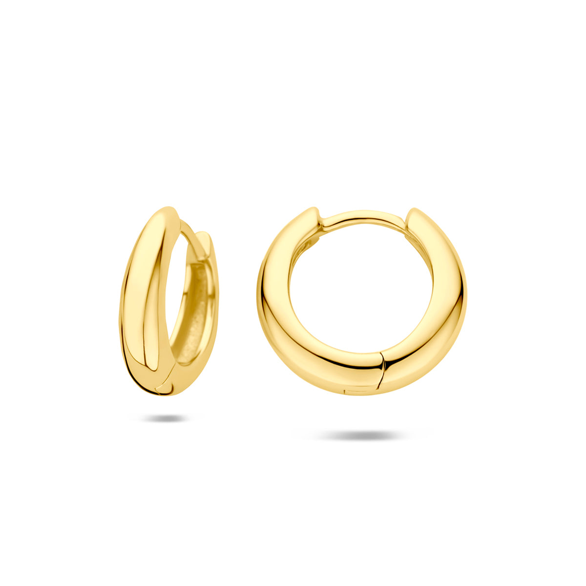 Verguld Zilver Klapoorringen Buis 4mm 1 Micron
