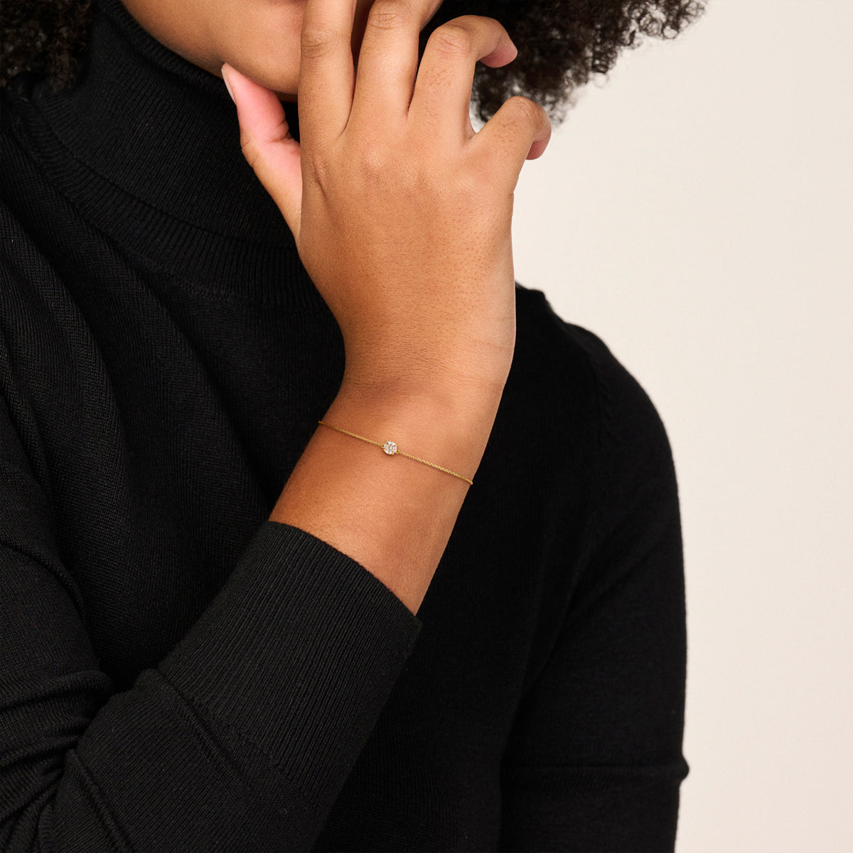 9k Goud Zirkonia Armband 16,5-17,5-18,5cm