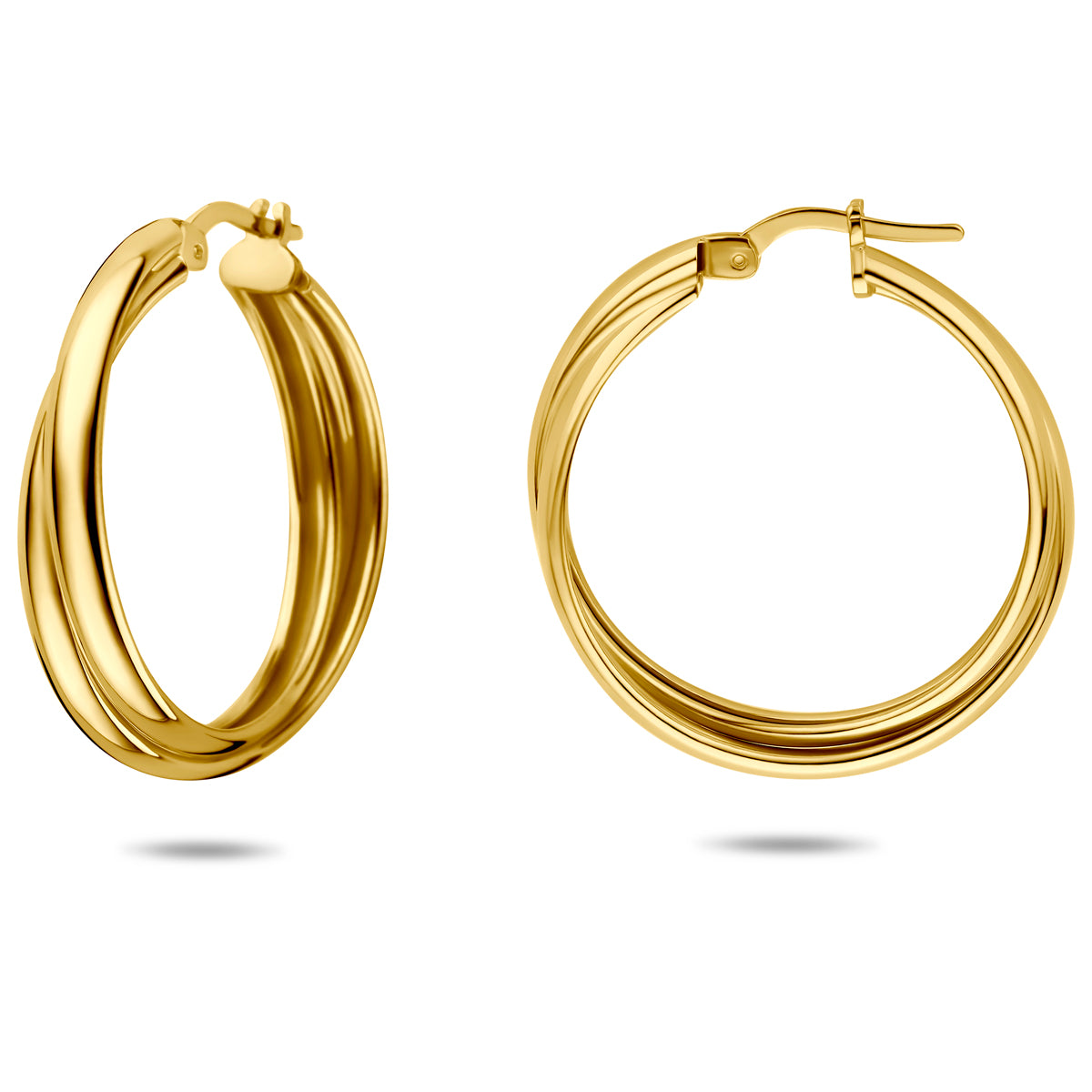 Verguld Zilver Oorring 27.5x6mm