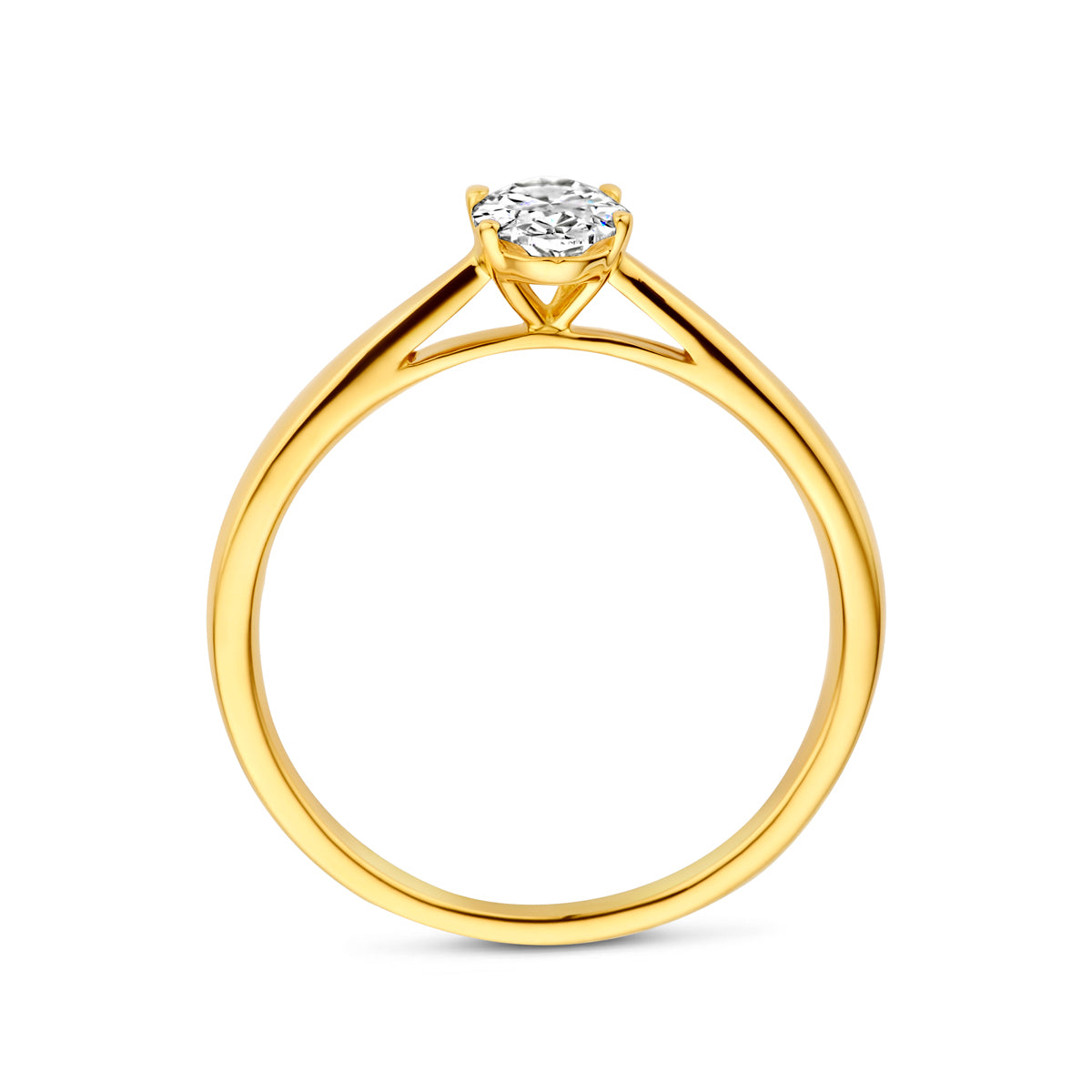 14k Goud Lab Diamant Ring 0.50ct