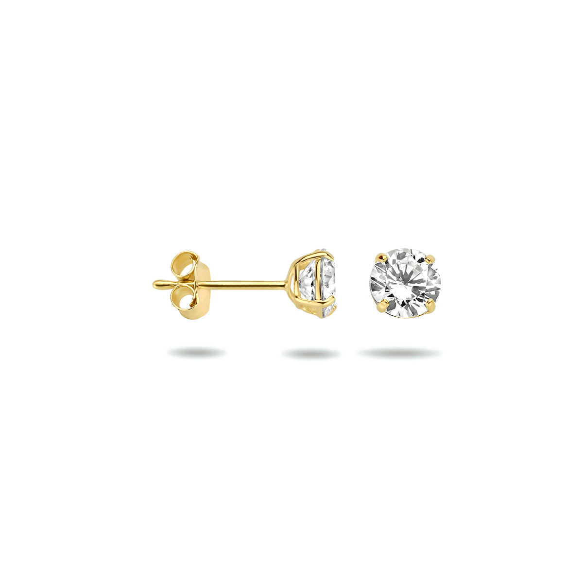 9k Goud Zirkonia Oorknop