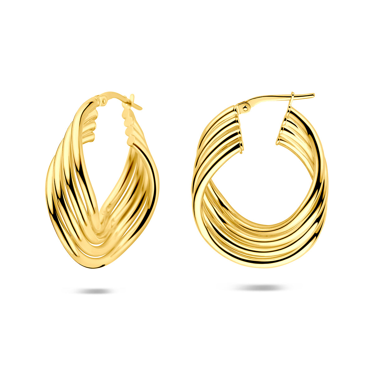 Verguld Zilver Oorring 31,5x10mm