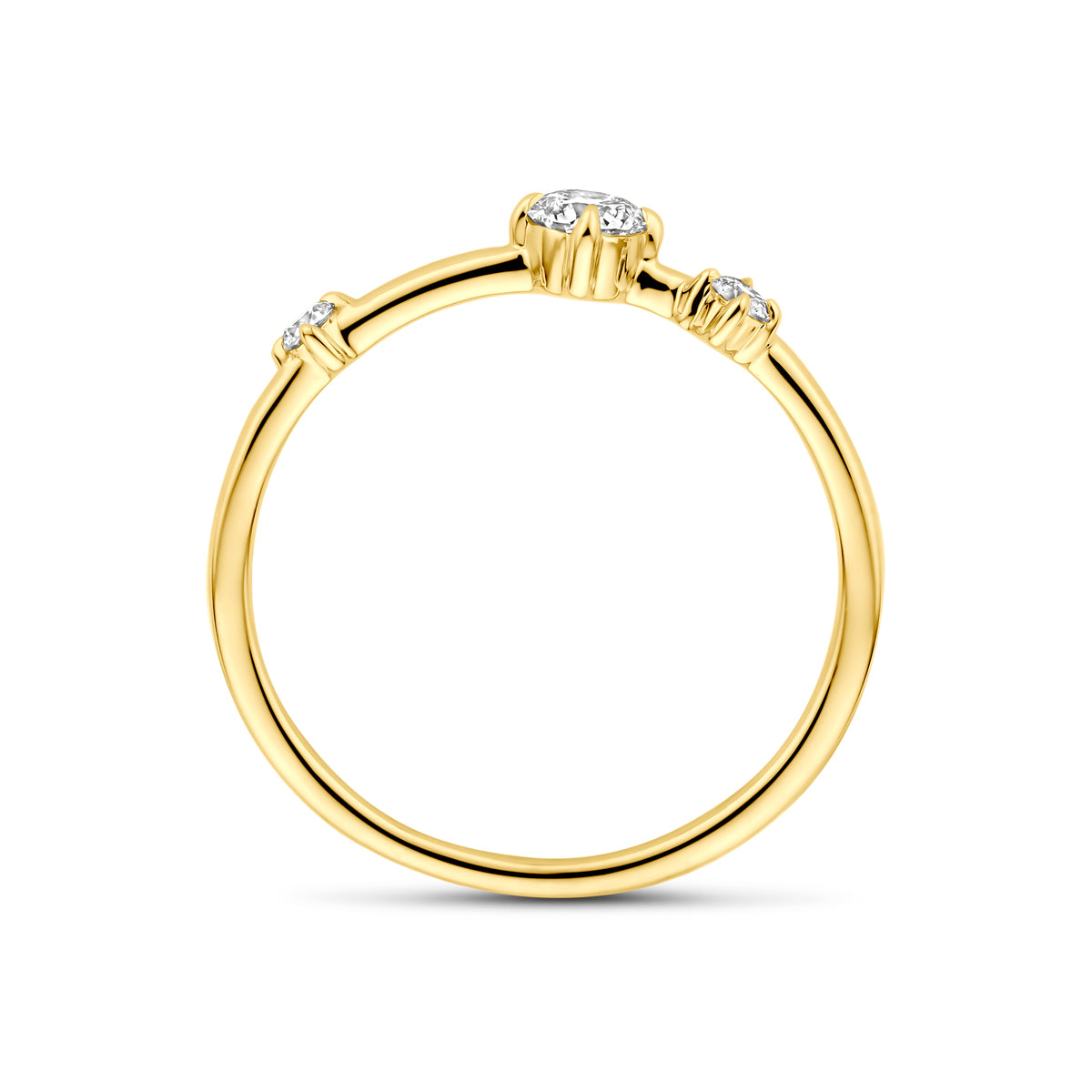 14k Goud Lab Diamant Ring 0.25ct