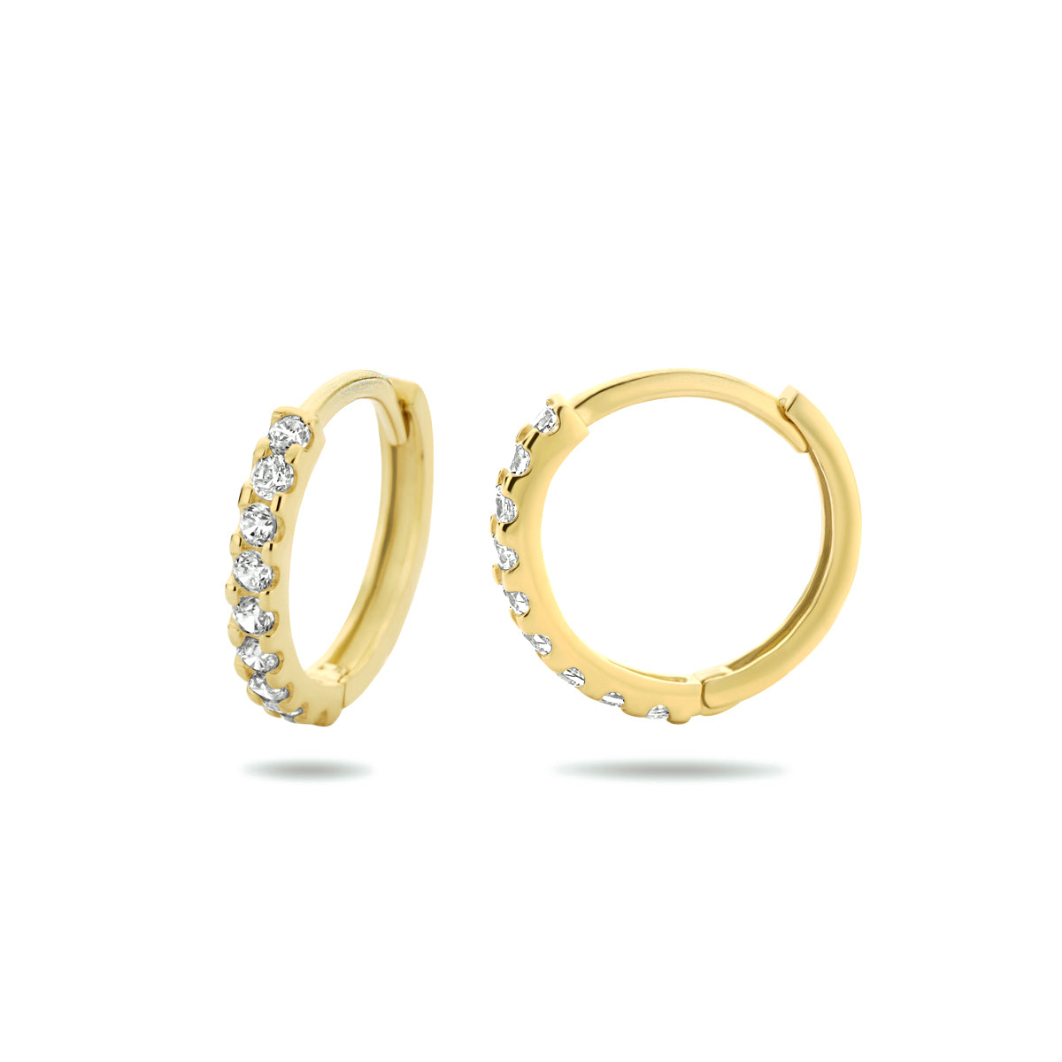 9k Goud Klap Creool 12.5x1.5mm