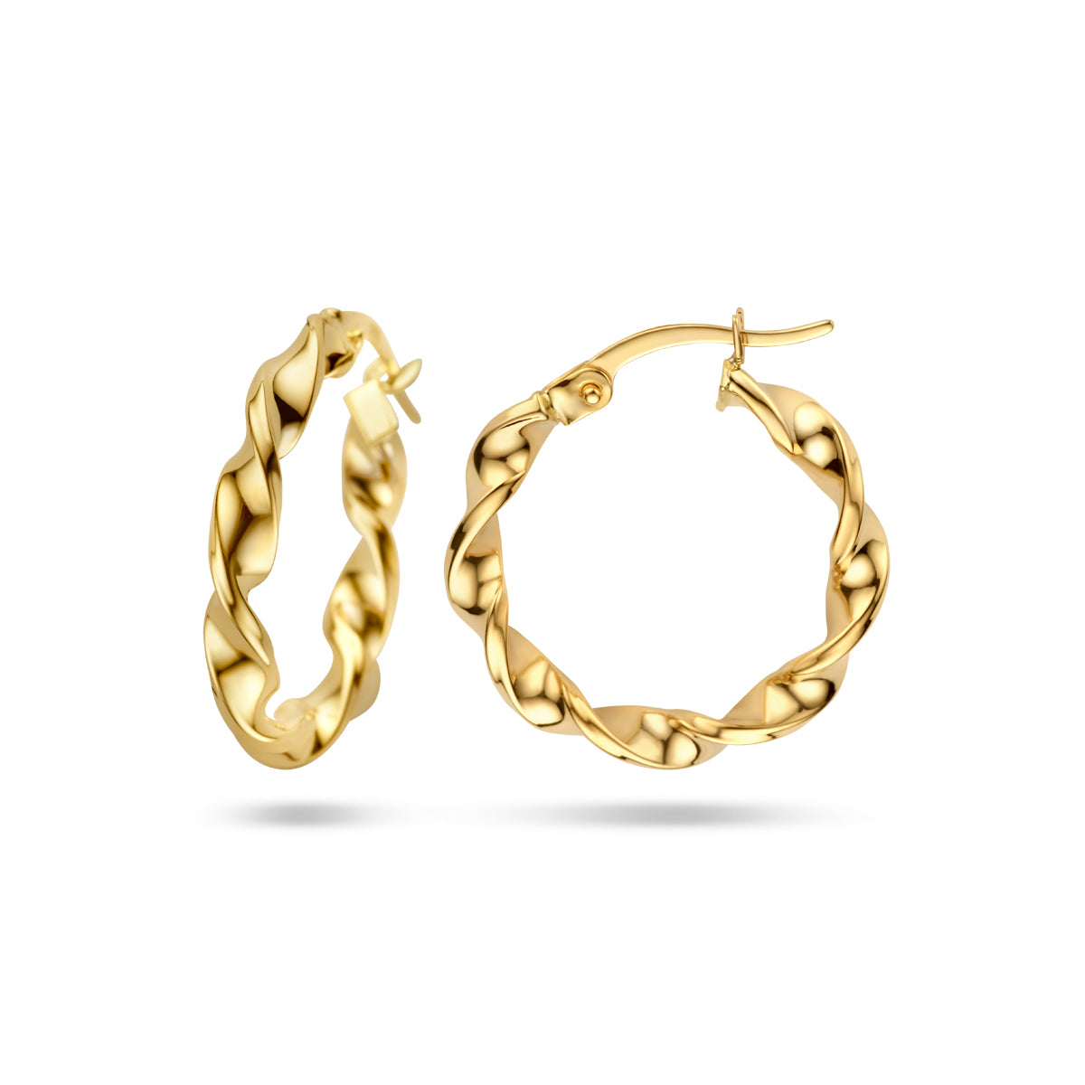 9k Goud Oorring 20.5x3mm