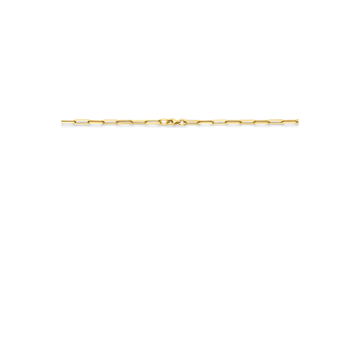 9k Goud Karabijnsluiting Paperclip Collier 3.0mm