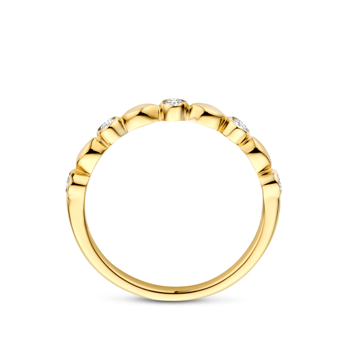 14k Goud Lab Diamant Ring 0.13ct