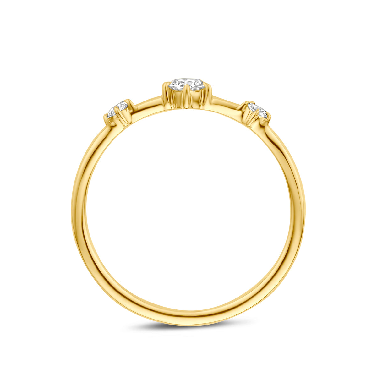 14k Goud Lab Diamant Ring 0.20ct