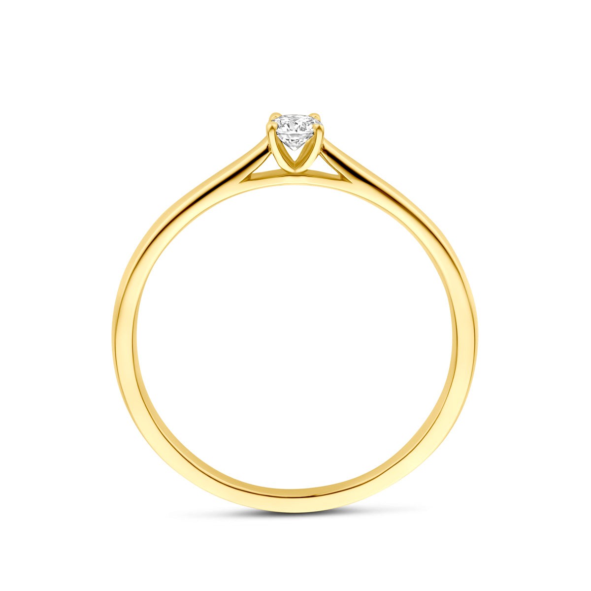14k Goud Lab Diamant Ring 0.10ct