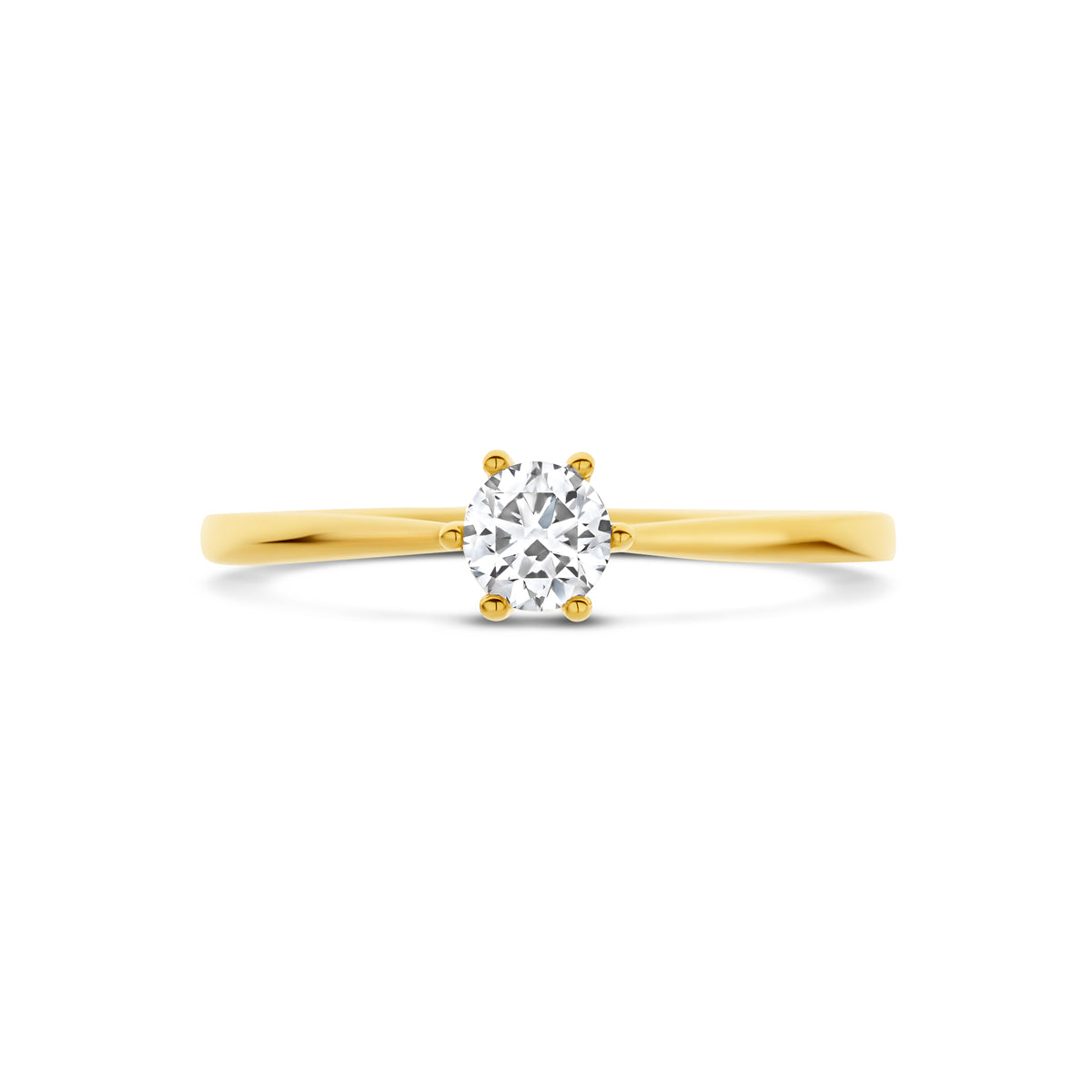 14k Goud Lab Diamant Ring 0.25ct