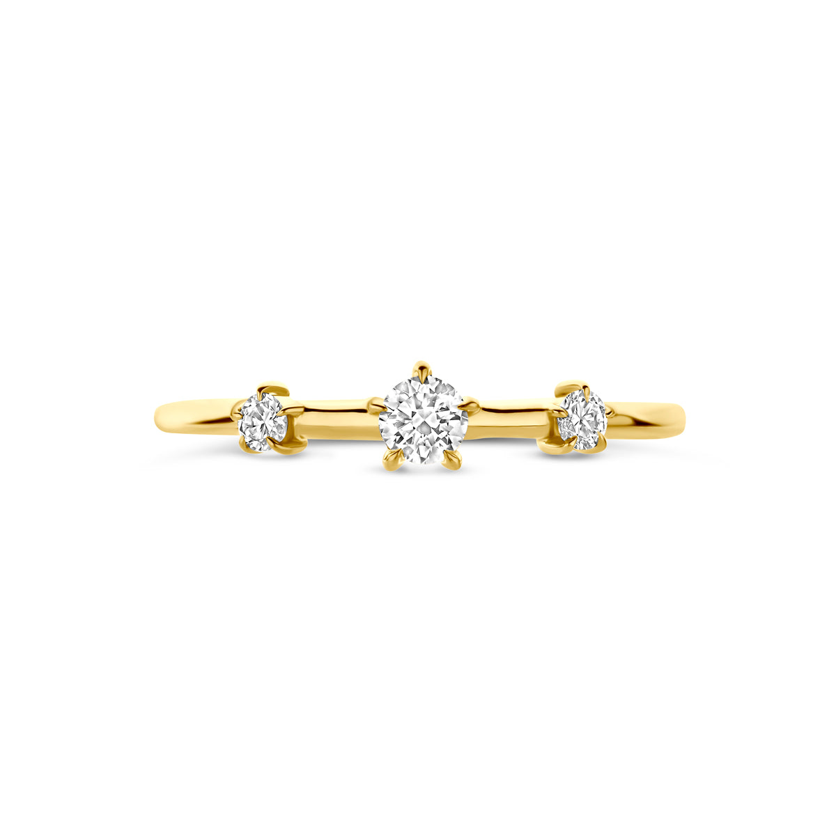14k Goud Lab Diamant Ring 0.20ct
