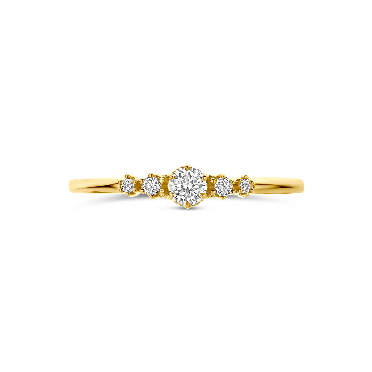 14k Goud Lab Diamant Ring 0.20ct