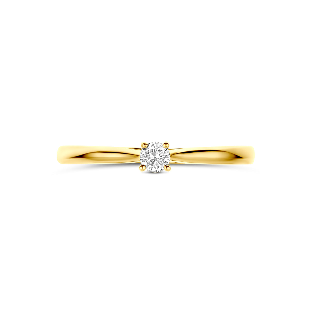 14k Goud Lab Diamant Ring 0.10ct