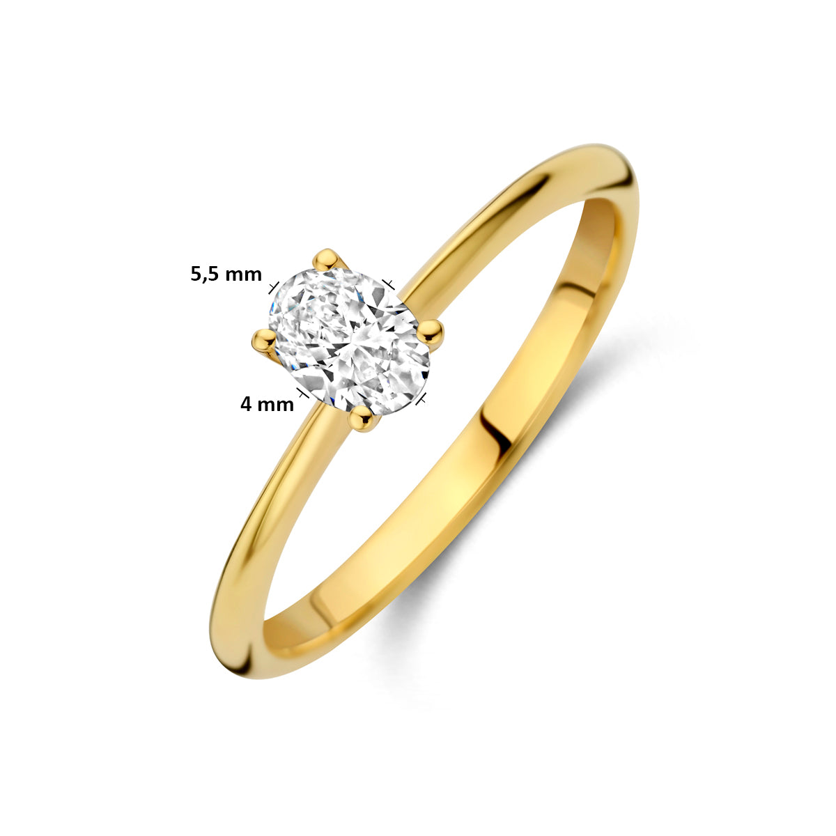 14k Goud Lab Diamant Ring 0.30ct