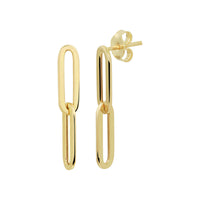 14k Goud Oorhangers Paperclip