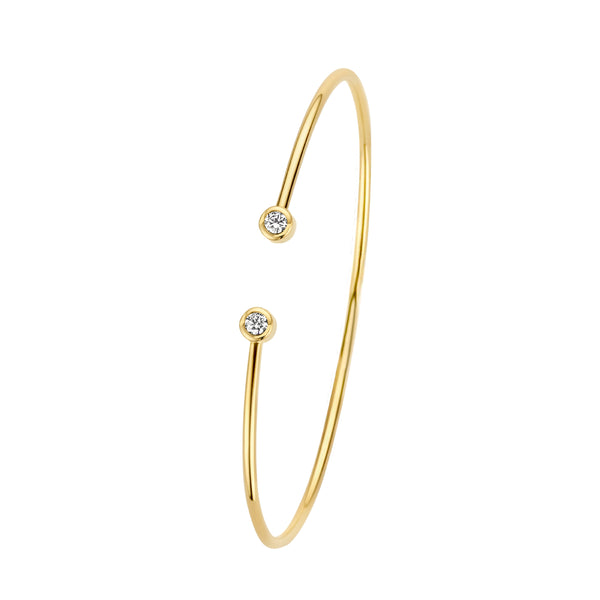 14k Goud Spangarmband Diamant 0.19ct H SI