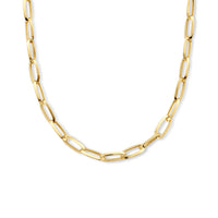 14k Goud Collier Paperclip Spitse Buis 6,0mm 43 cm