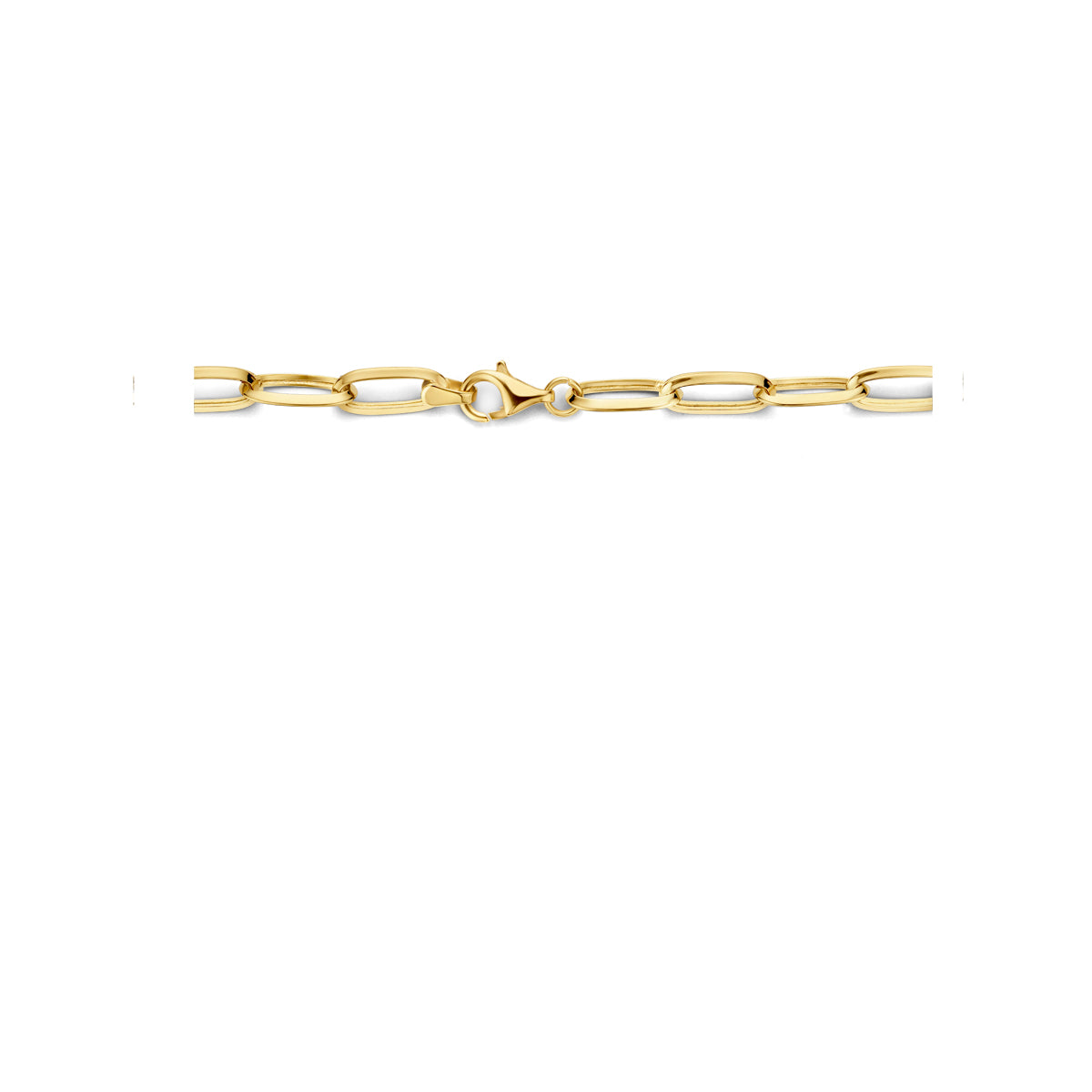 14k Goud Collier Paperclip Spitse Buis 6,0mm 43 cm