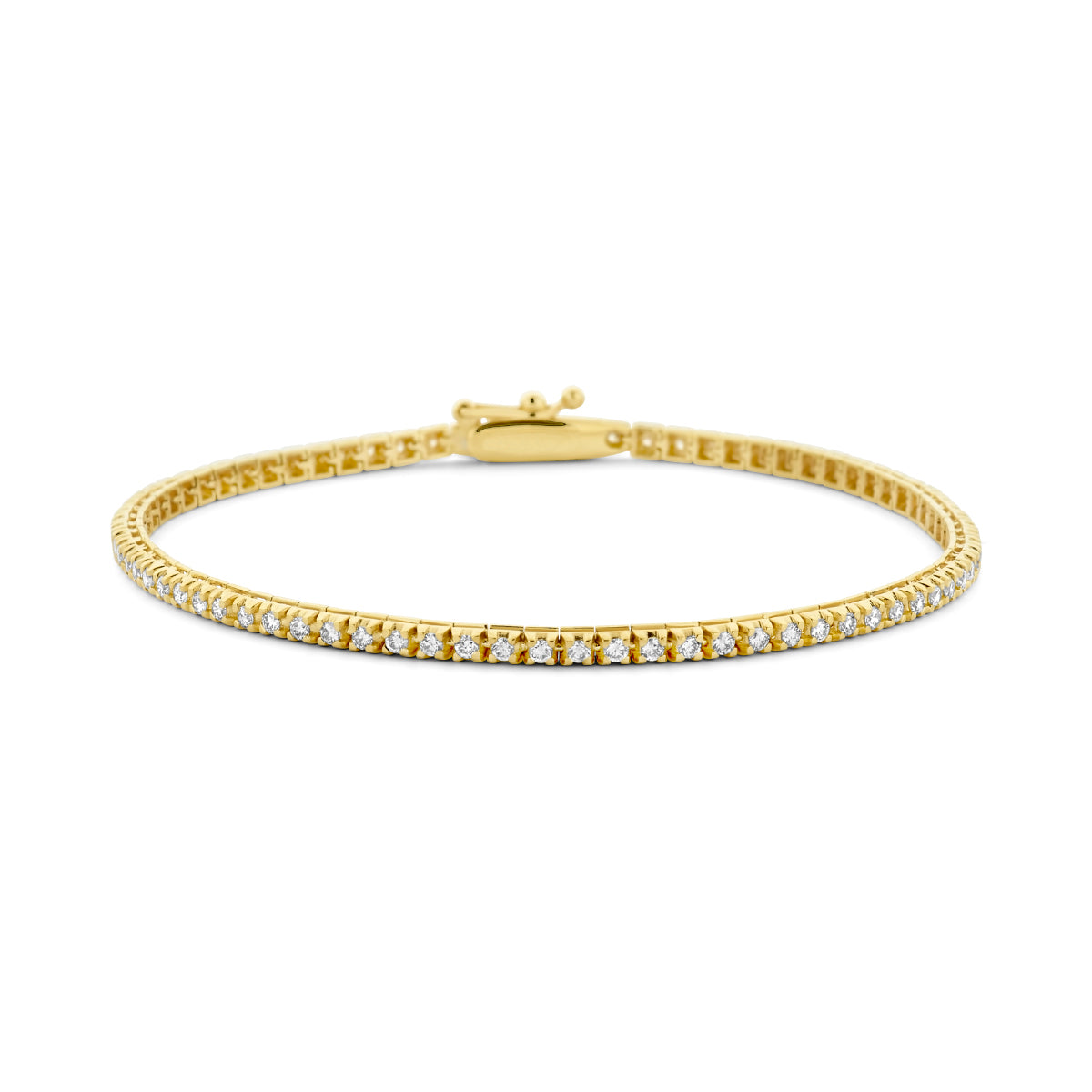 14k Goud Tennisarmband Diamant 1.00ct H SI 2,0mm 17,5 cm