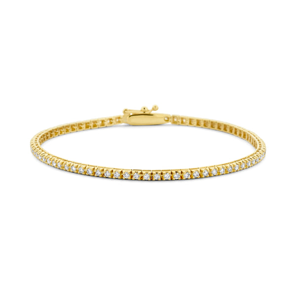 14k Goud Tennisarmband Diamant 1.00ct H SI 2,0mm 17,5 cm