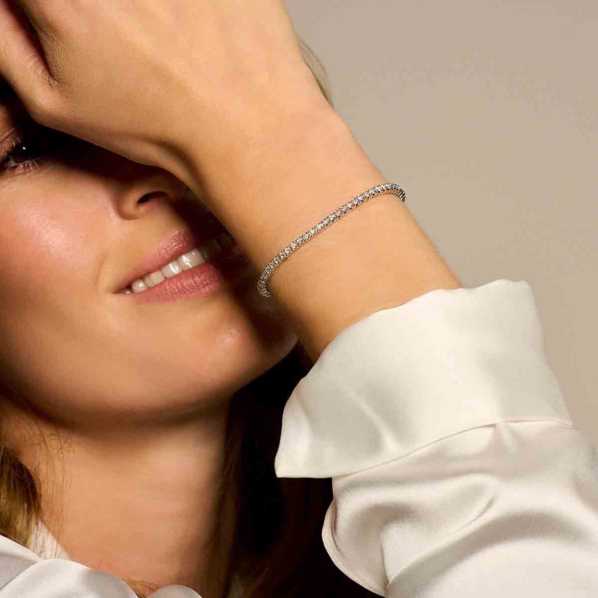 14k Goud Tennisarmband Diamant 1.00ct H SI 2,0mm 17,5 cm