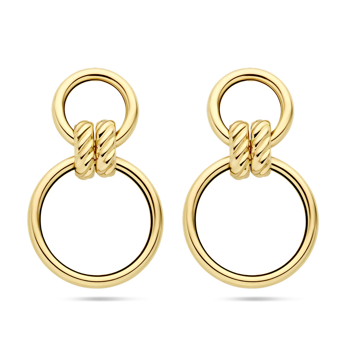 14k Goud Oorhangers Cirkels