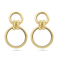 14k Goud Oorhangers Cirkels 33mm