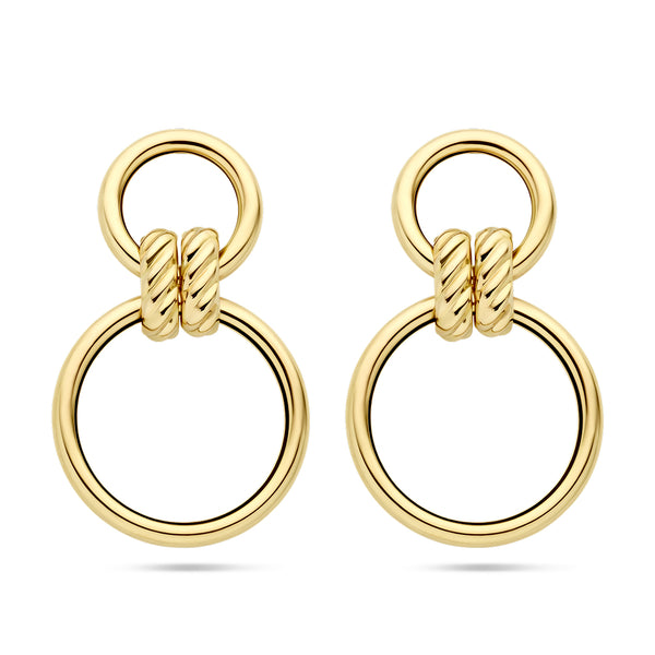 14k Goud Oorhangers Cirkels