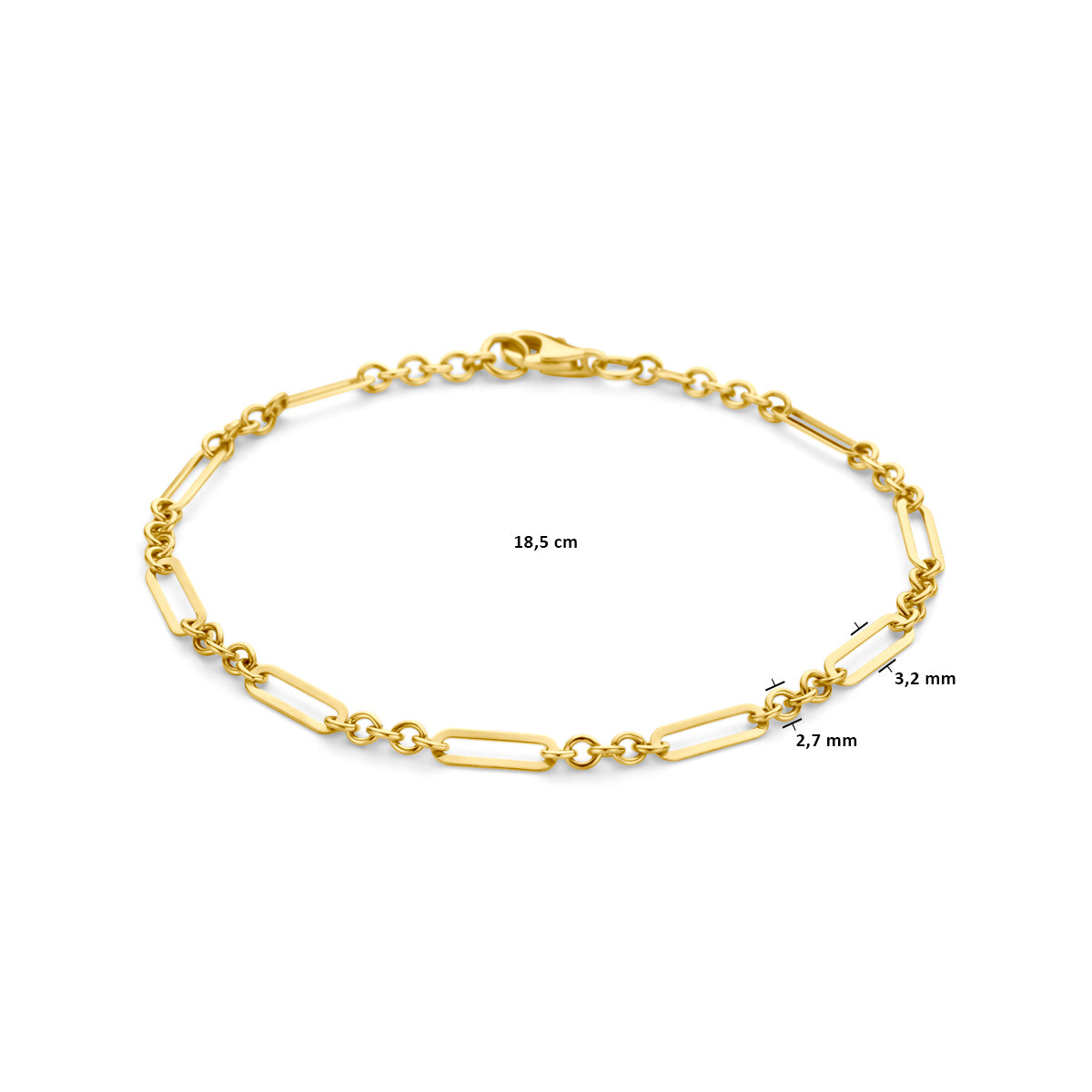 14k Goud Armband 3,2mm 18,5 cm
