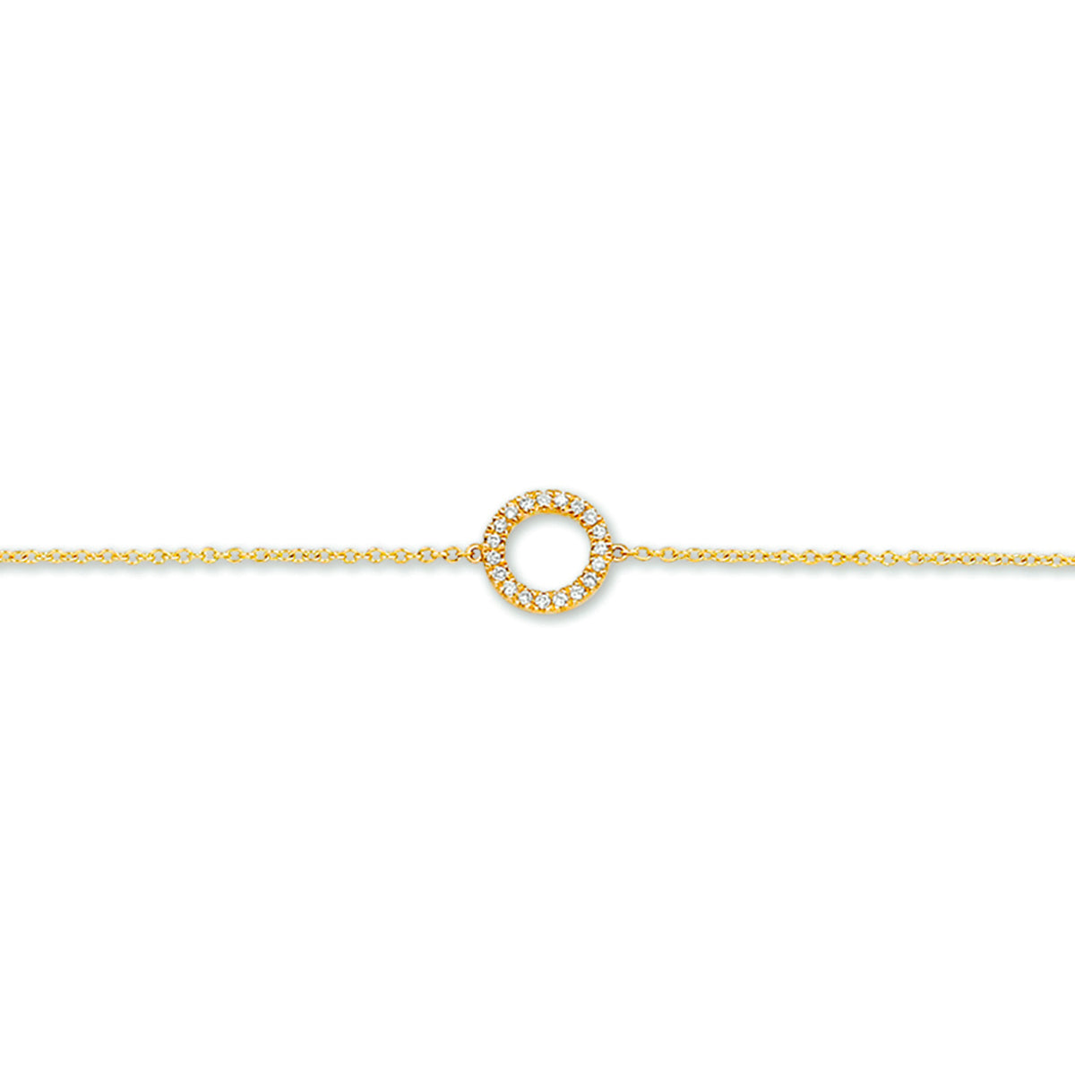 14k Goud Armband Diamant 0.06ct h p1 16,5 - 17,5 - 18,5 cm