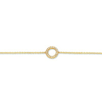 14k Goud Armband Diamant 0.06ct H P1 16,5 - 17,5 - 18,5 cm